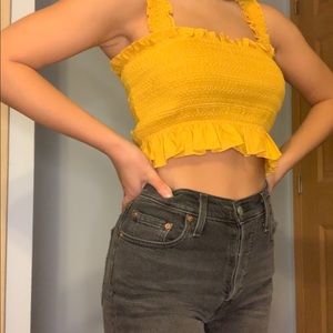 Yellow Crop Top